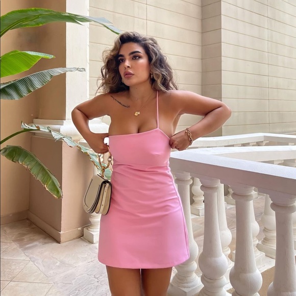 Zara Dresses & Skirts - Zara Pink Asymmetric Dress